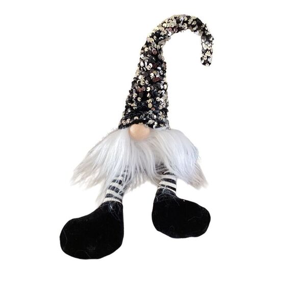 Light Up Plush Gnome Sequin Cap Striped Home Decoration Decor - Picture 1 of 9